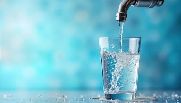Clean refreshing glass of water